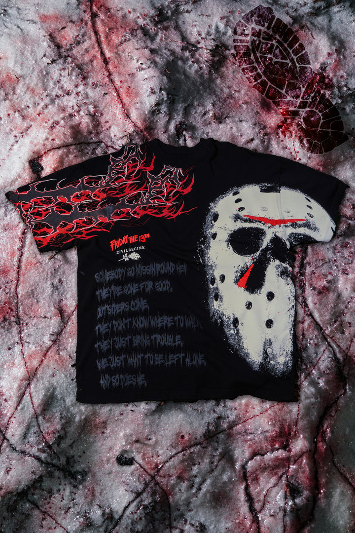 Jason Vorhees American Classic Oversized Tee in Black