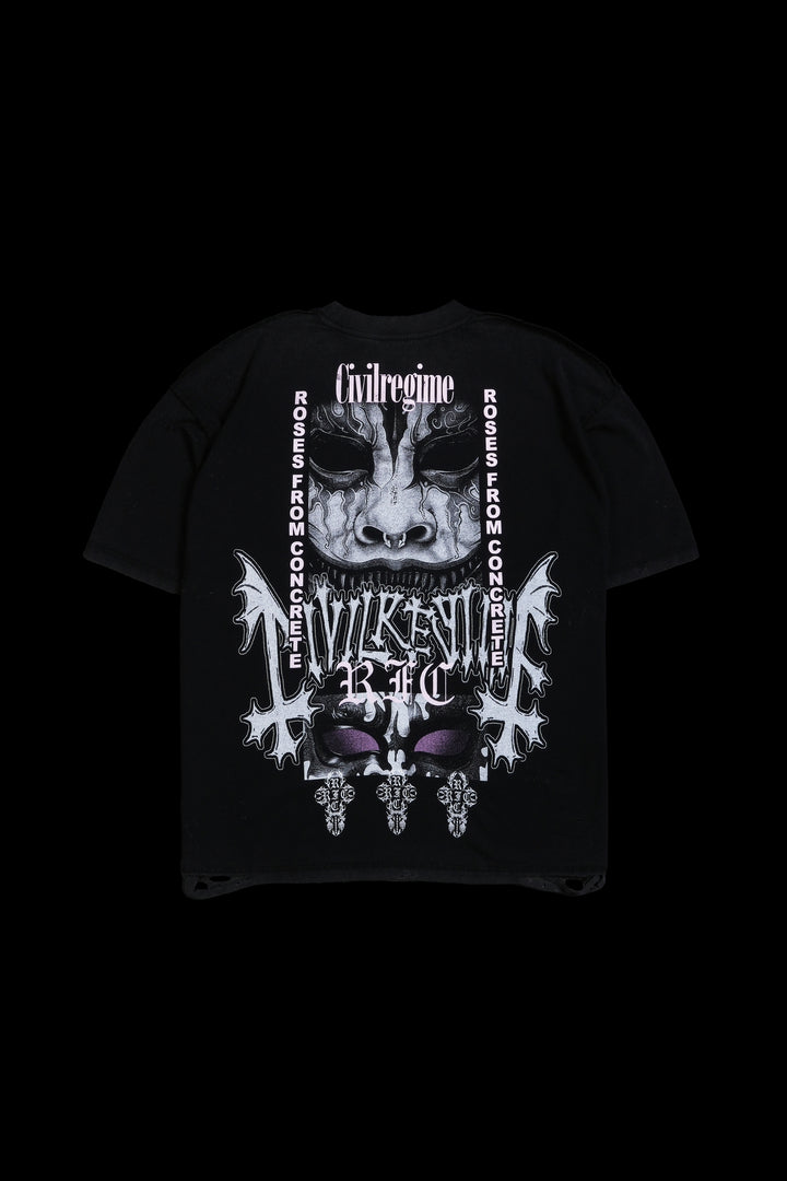 Mask On FMR Tee in Vintage Black