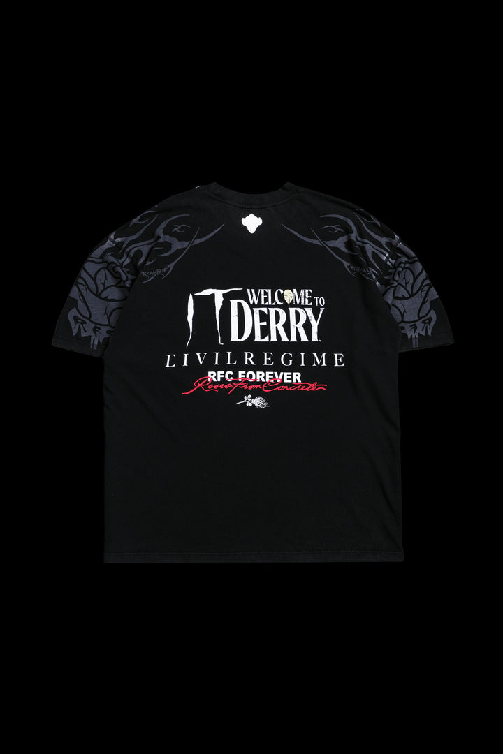 Pennywise Madness American Classic Oversized Tee in Vintage Black
