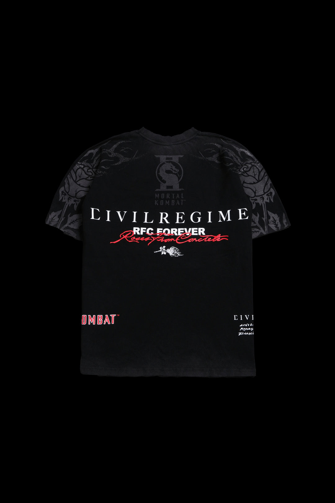 Baraka Regime American Classic Oversized Tee in Vintage Black
