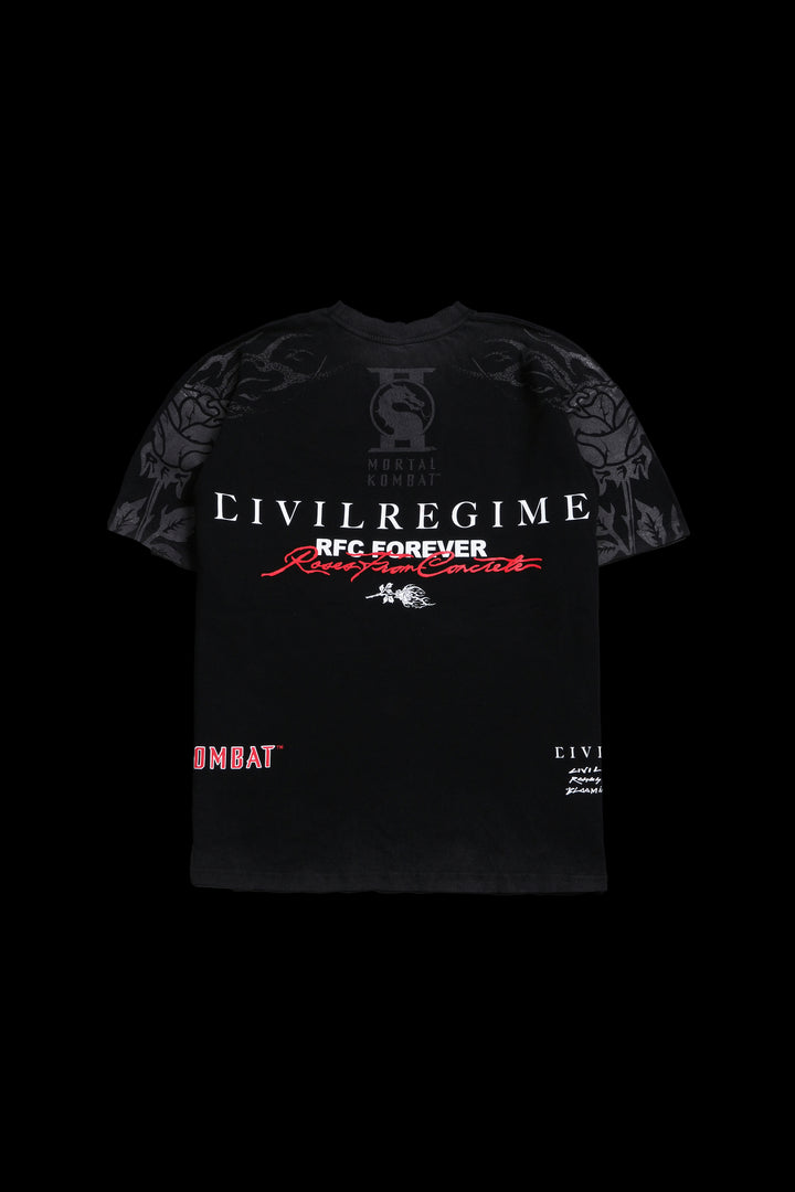 Baraka Regime American Classic Oversized Tee in Vintage Black