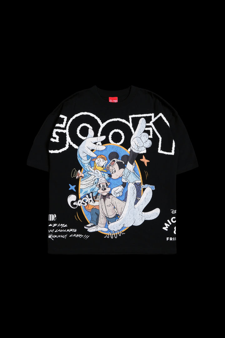 Goofy's Chaos 199X Oversized Tee in Black