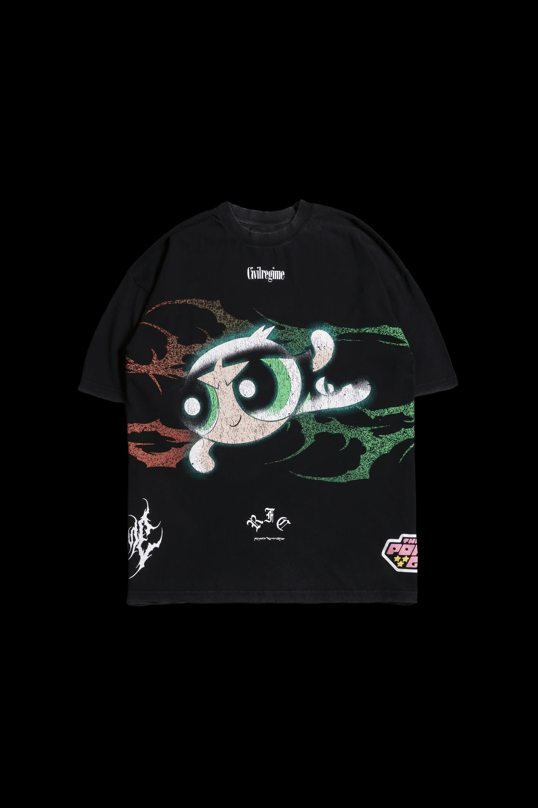 Powerpuff GIrls Part 1 Side By Side 199X Tee "Box Set" in Black