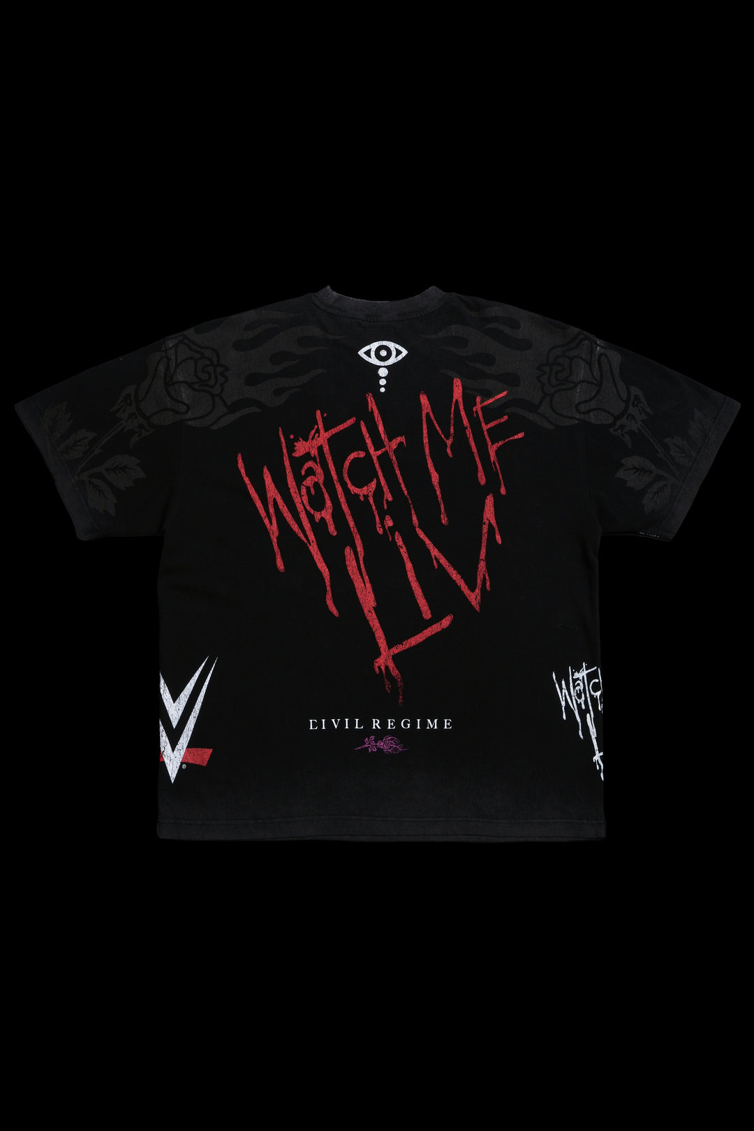 Watch Me Liv American Classic Oversized Tee in Vintage Black