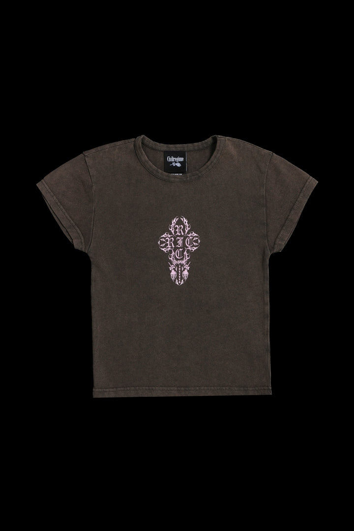 Concrete Sin Baby Tee in Sun Wash Brown