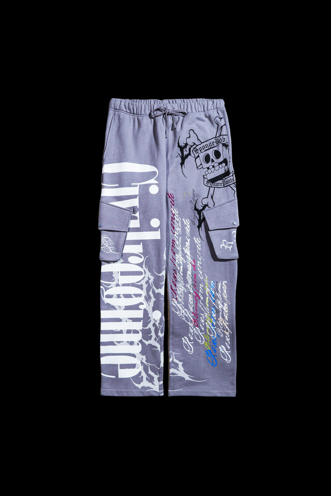 Anchor Eternal Wide Leg Cargo Pants in Ash Gray