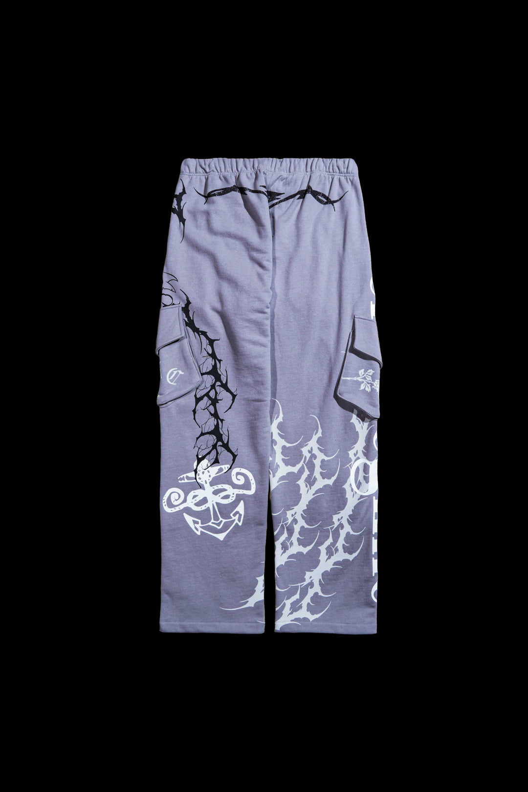 Anchor Eternal Wide Leg Cargo Pants in Ash Gray