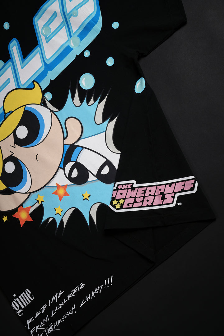 Bubble's Chaos 199X Oversized Tee in Black