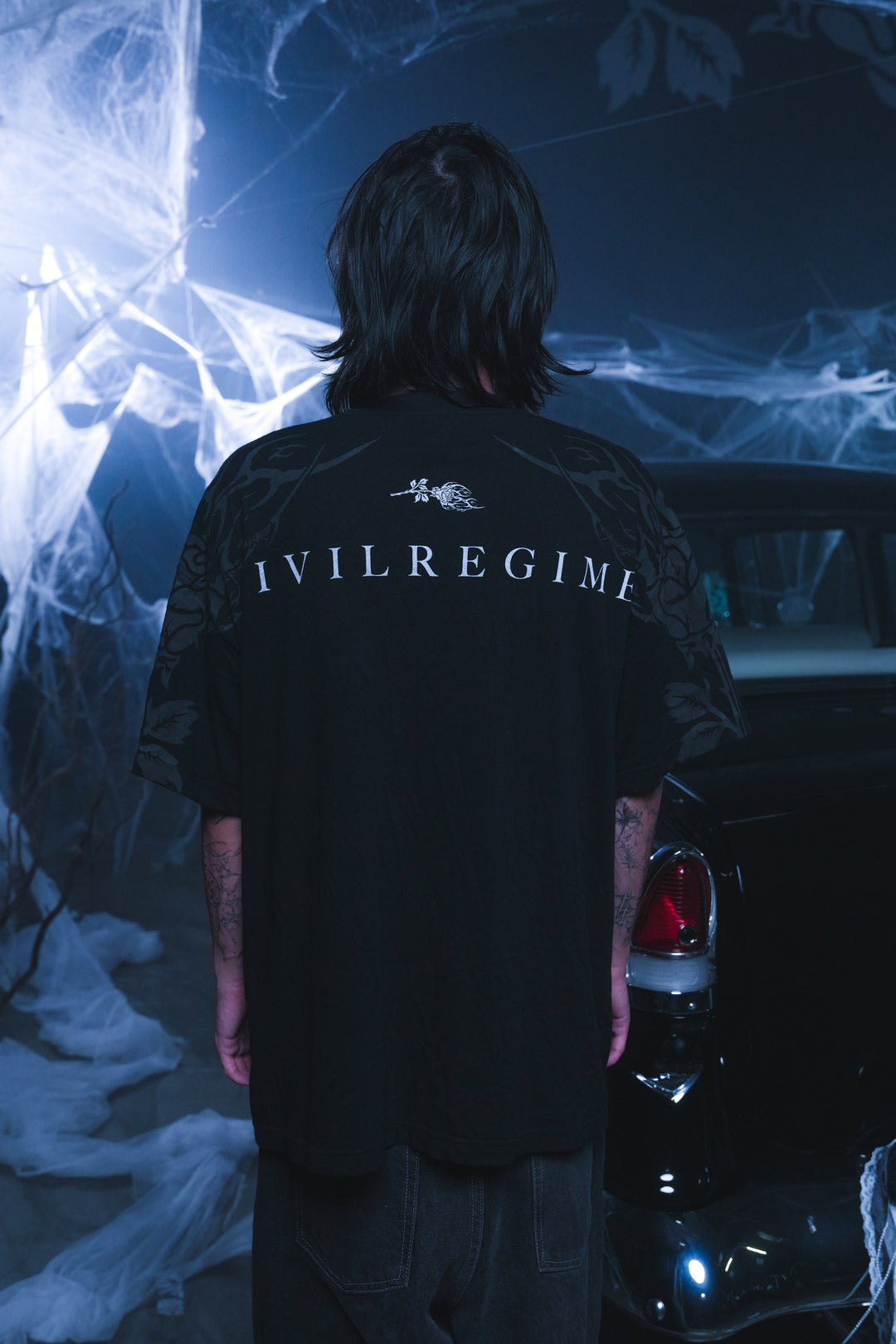 Tragic Romance American Classic Oversized Tee in Black