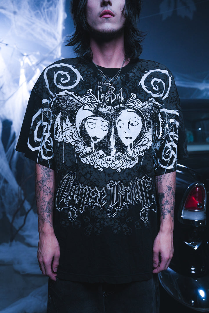 Tragic Romance American Classic Oversized Tee in Black