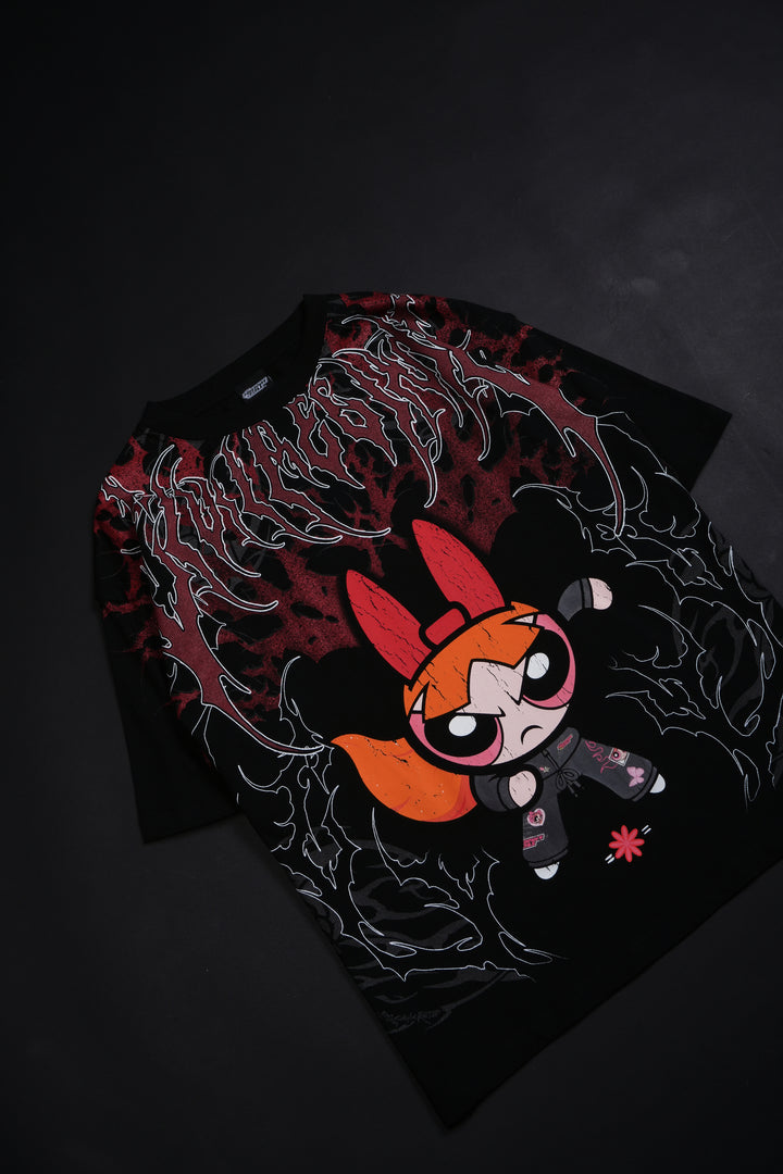 Blossom's Thorn Rush "Side By Side" 199X Oversized Tee in Black