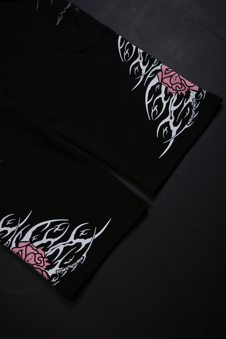 Bloom Blossom Vault Cargo Baggy Pants in Black