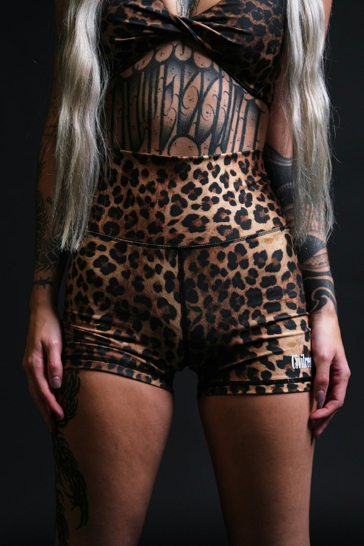 Leopard Energy Biker Shorts in Leopard