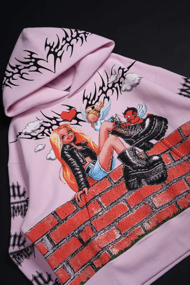 Angel Energy Forever Hoodie in Baby Pink