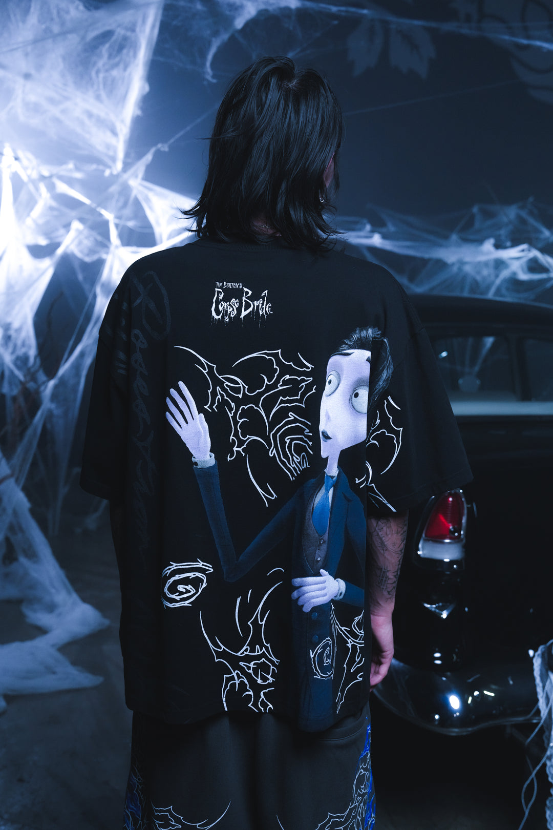 Victor "Side By Side" 199X Oversized Tee in Black