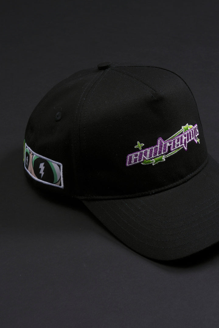 Buttercup's Halo 5 Panel Strapback Hat in Black