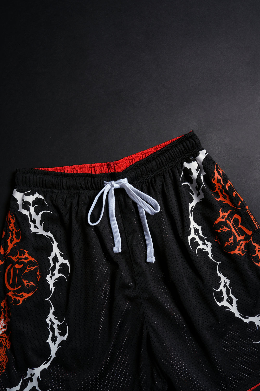 Cardinal Sin Reversible Mesh Shorts in Black/Red