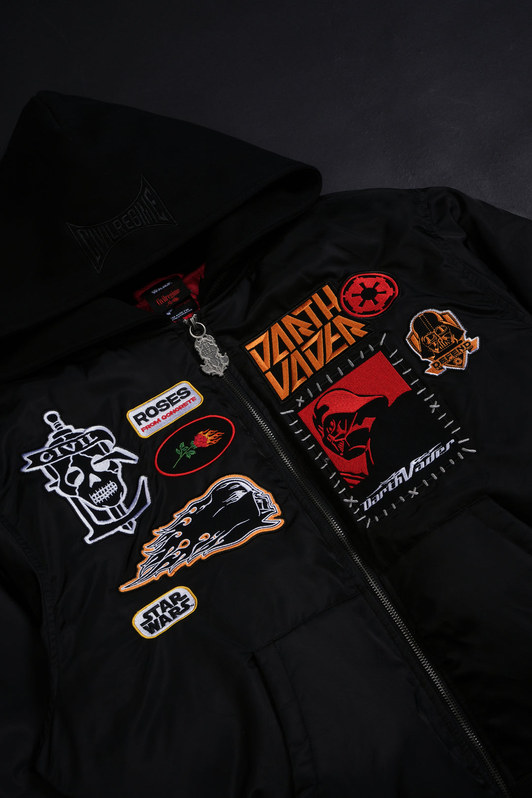 Phantom Concrete Bomber Jacket in Black