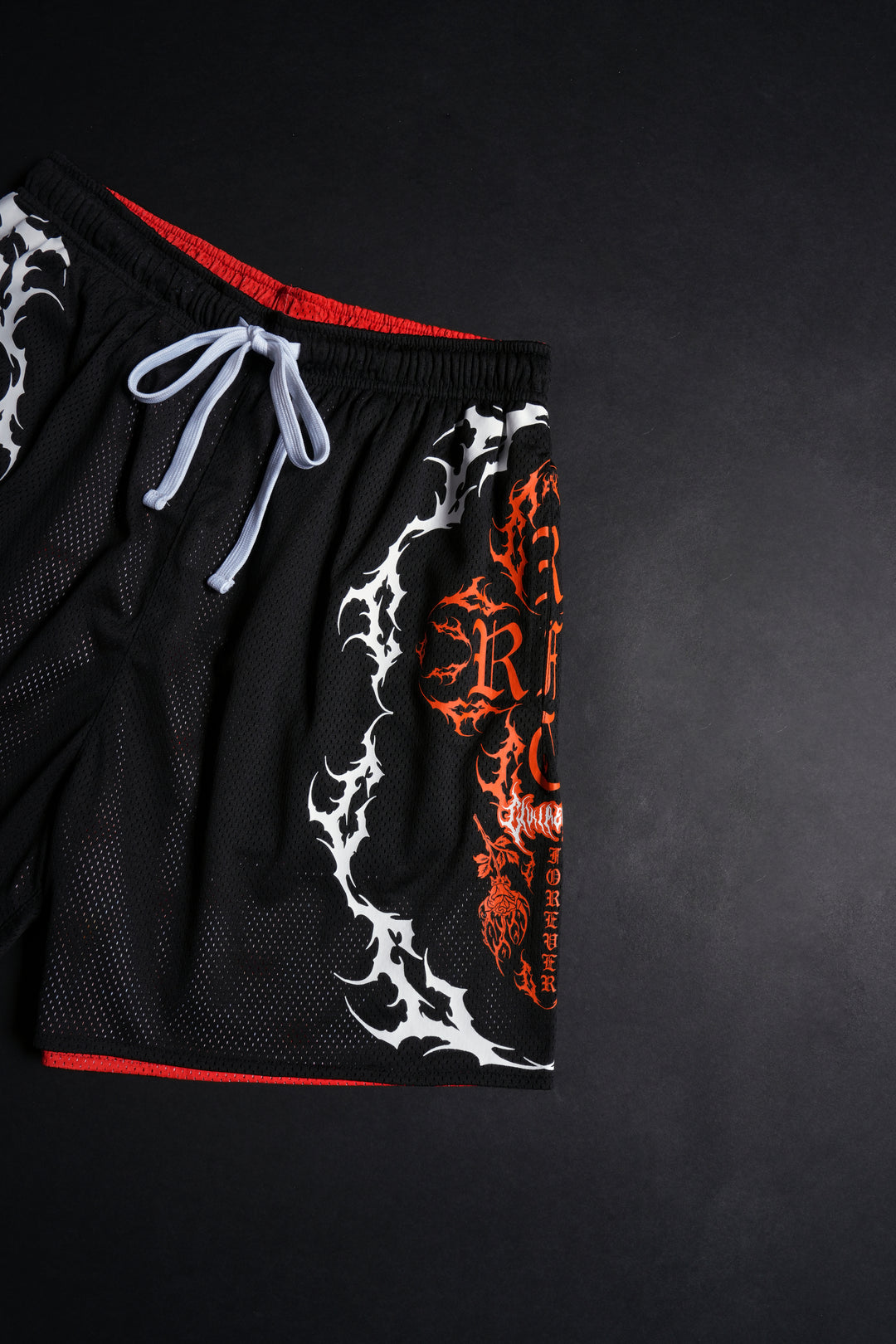 Cardinal Sin Reversible Mesh Shorts in Black/Red