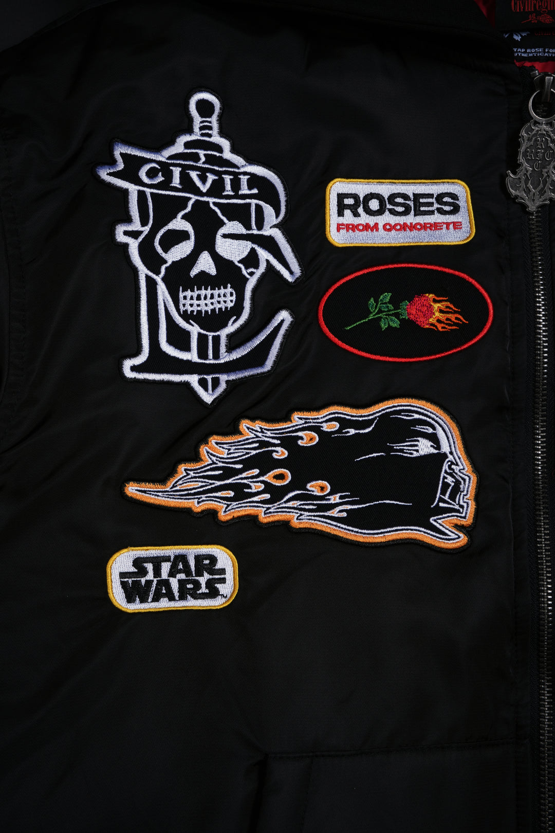 Phantom Concrete Bomber Jacket in Black