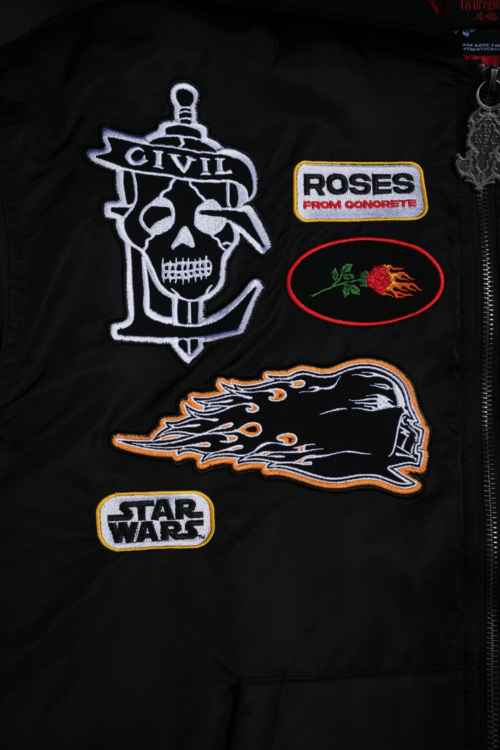 Phantom Concrete Bomber Jacket in Black