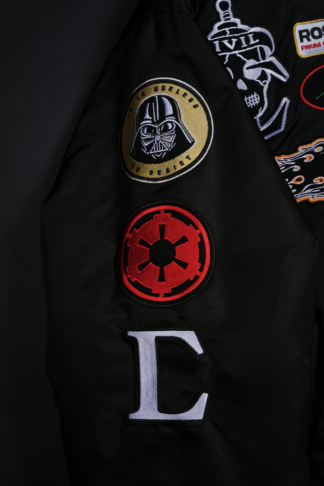 Phantom Concrete Bomber Jacket in Black