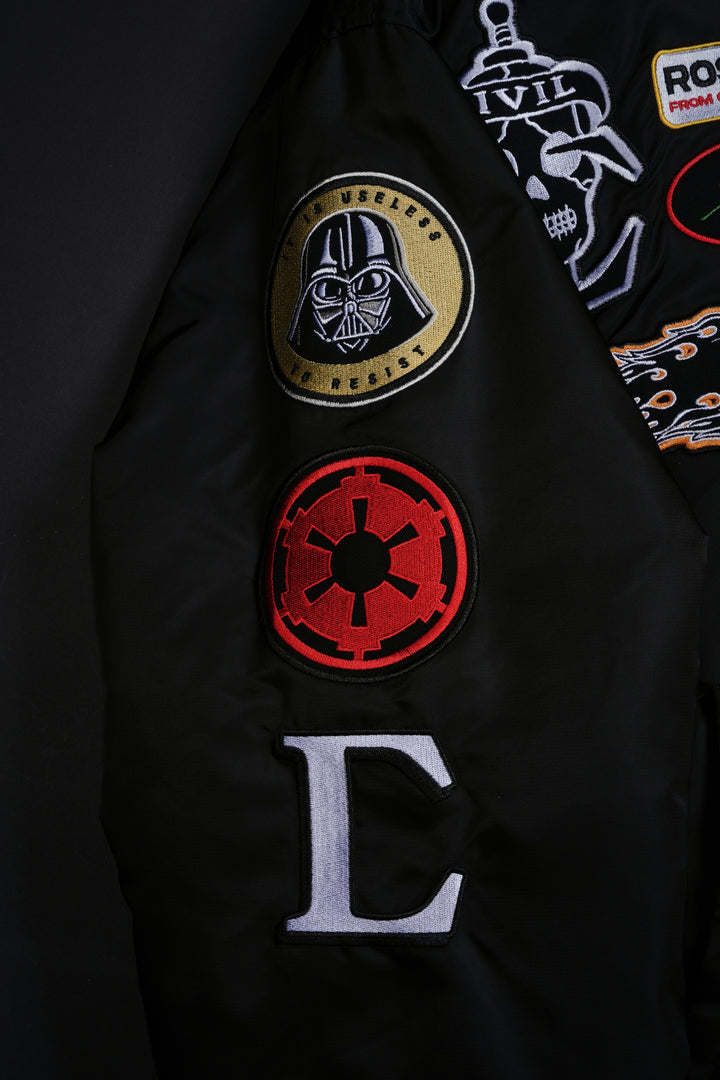 Phantom Concrete Bomber Jacket in Black