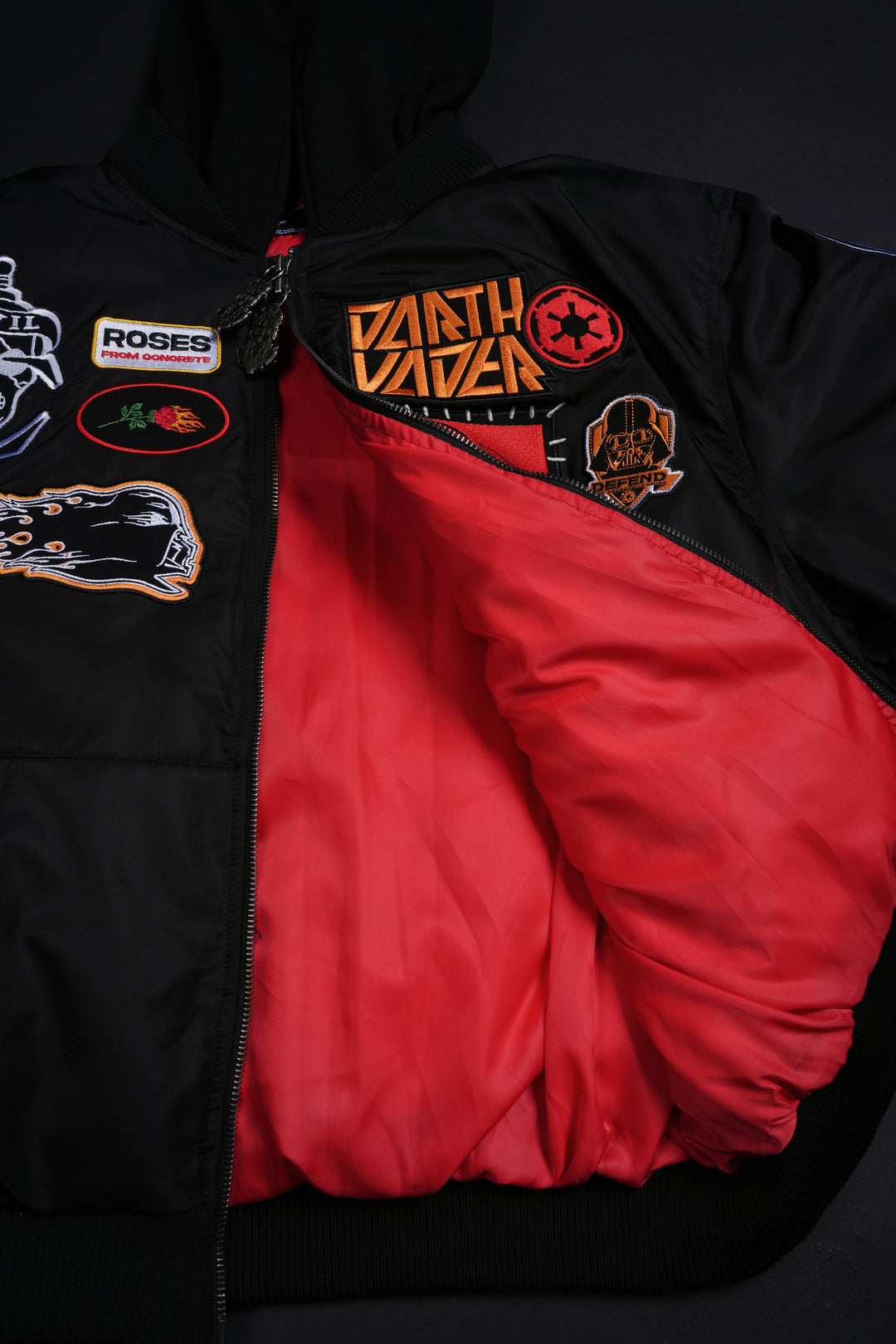 Phantom Concrete Bomber Jacket in Black