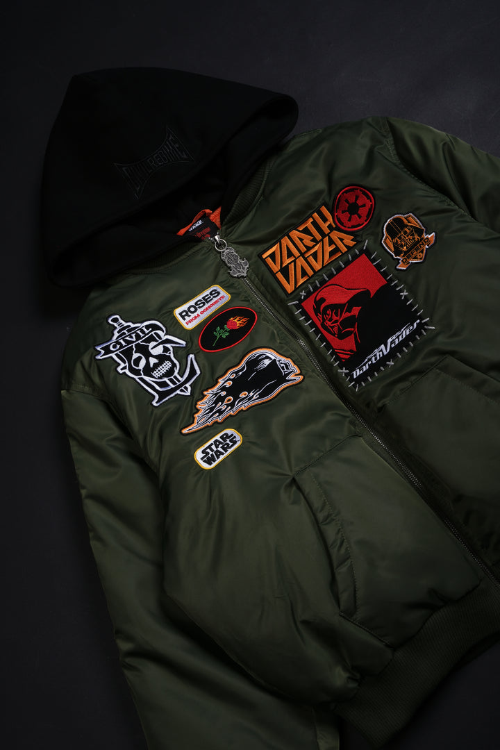 Phantom Concrete Bomber Jacket in Green