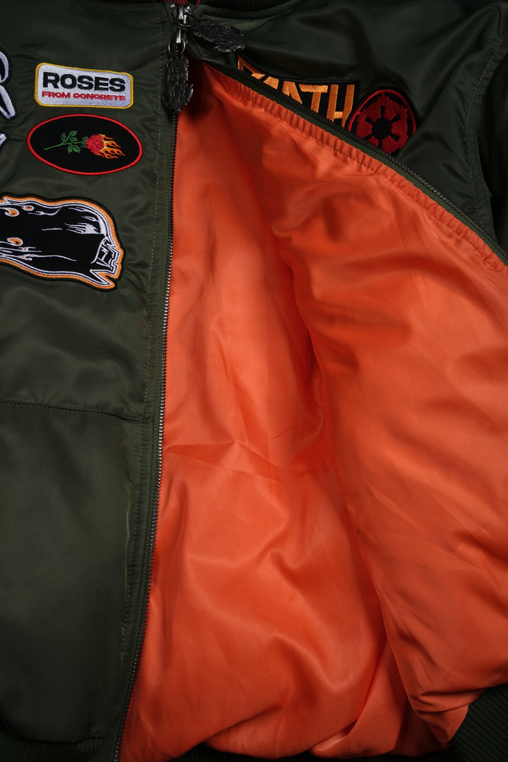 Phantom Concrete Bomber Jacket in Green