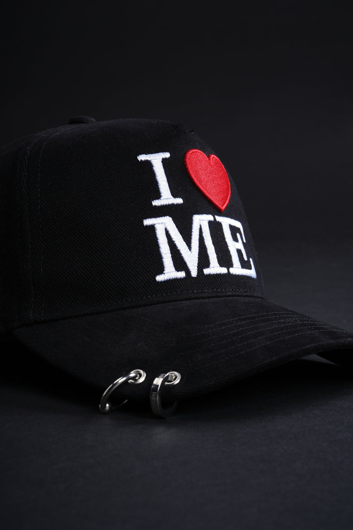Airhead 5 Panel Strapback Hat in Black