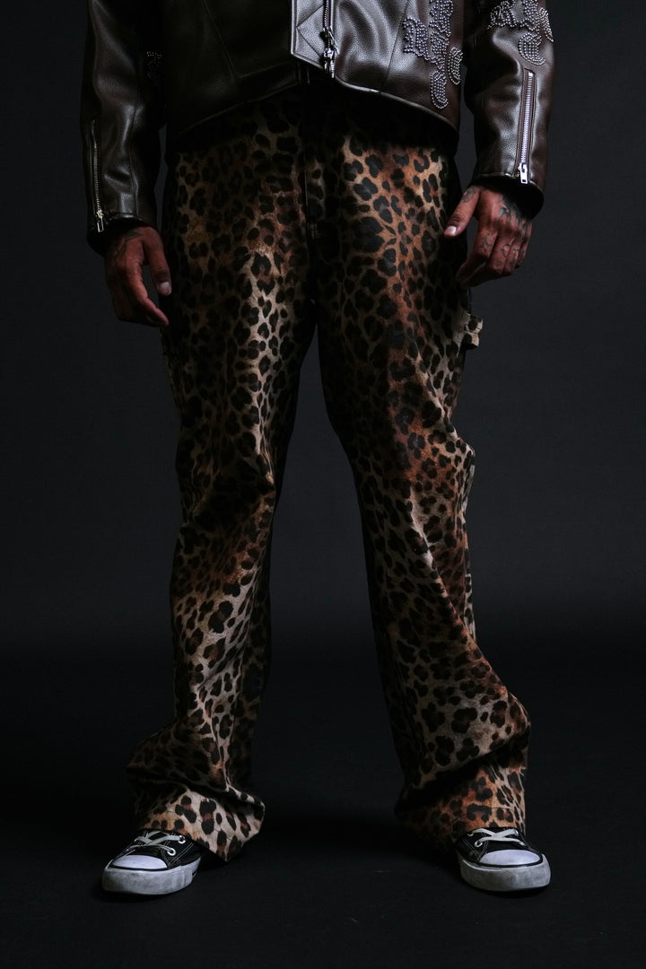 Manic Carpenter Pants in Leopard