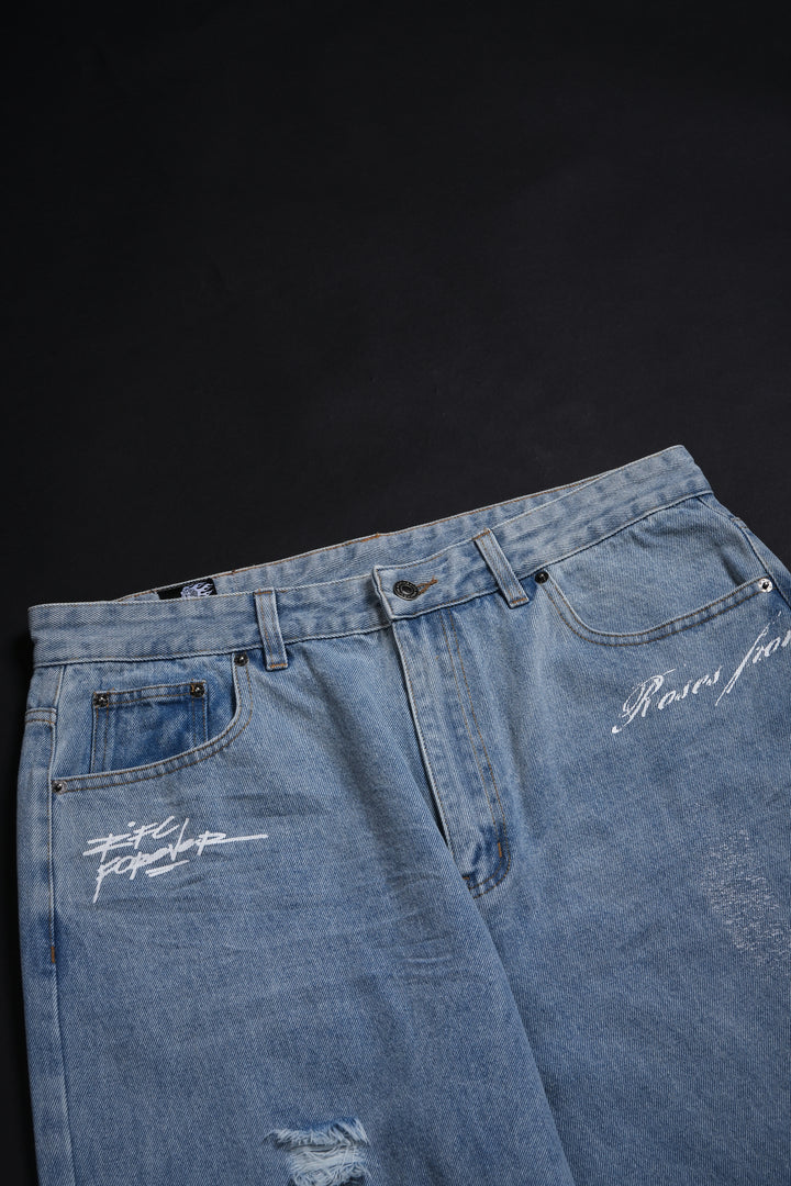 Civil Baggy Denim Jeans in Denim Wash