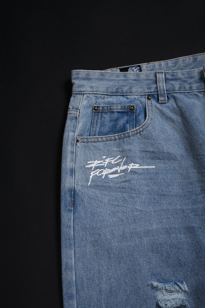 Civil Baggy Denim Jeans in Denim Wash