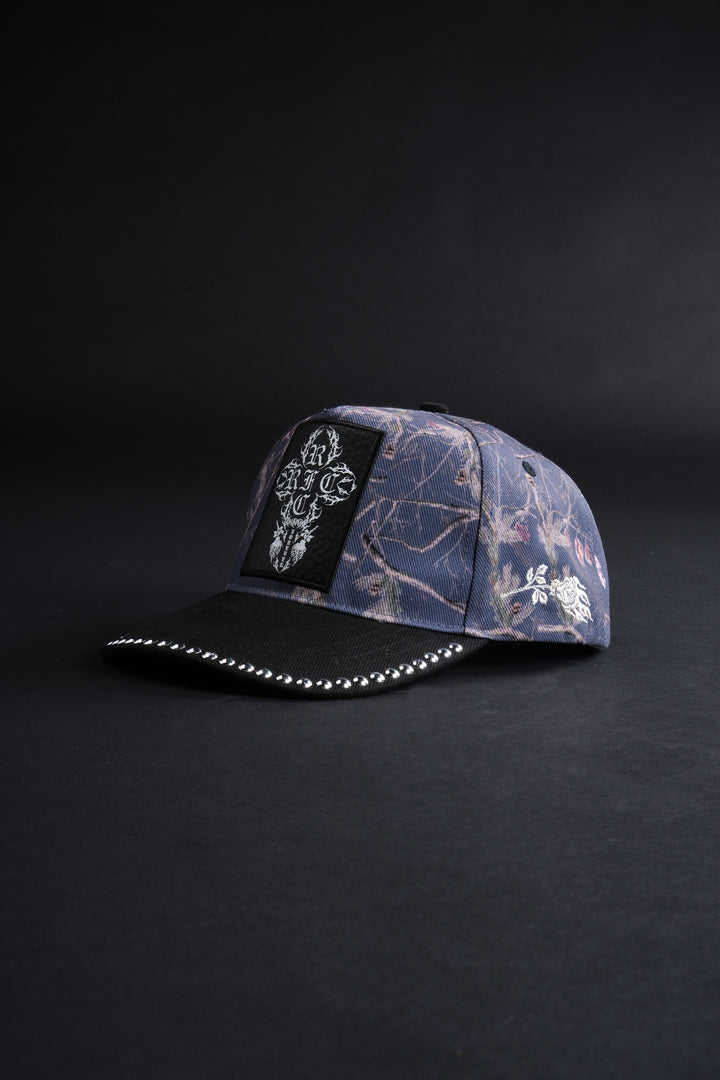 Studded RFC 5 Panel Snapback Hat in Bankai Camo/Black