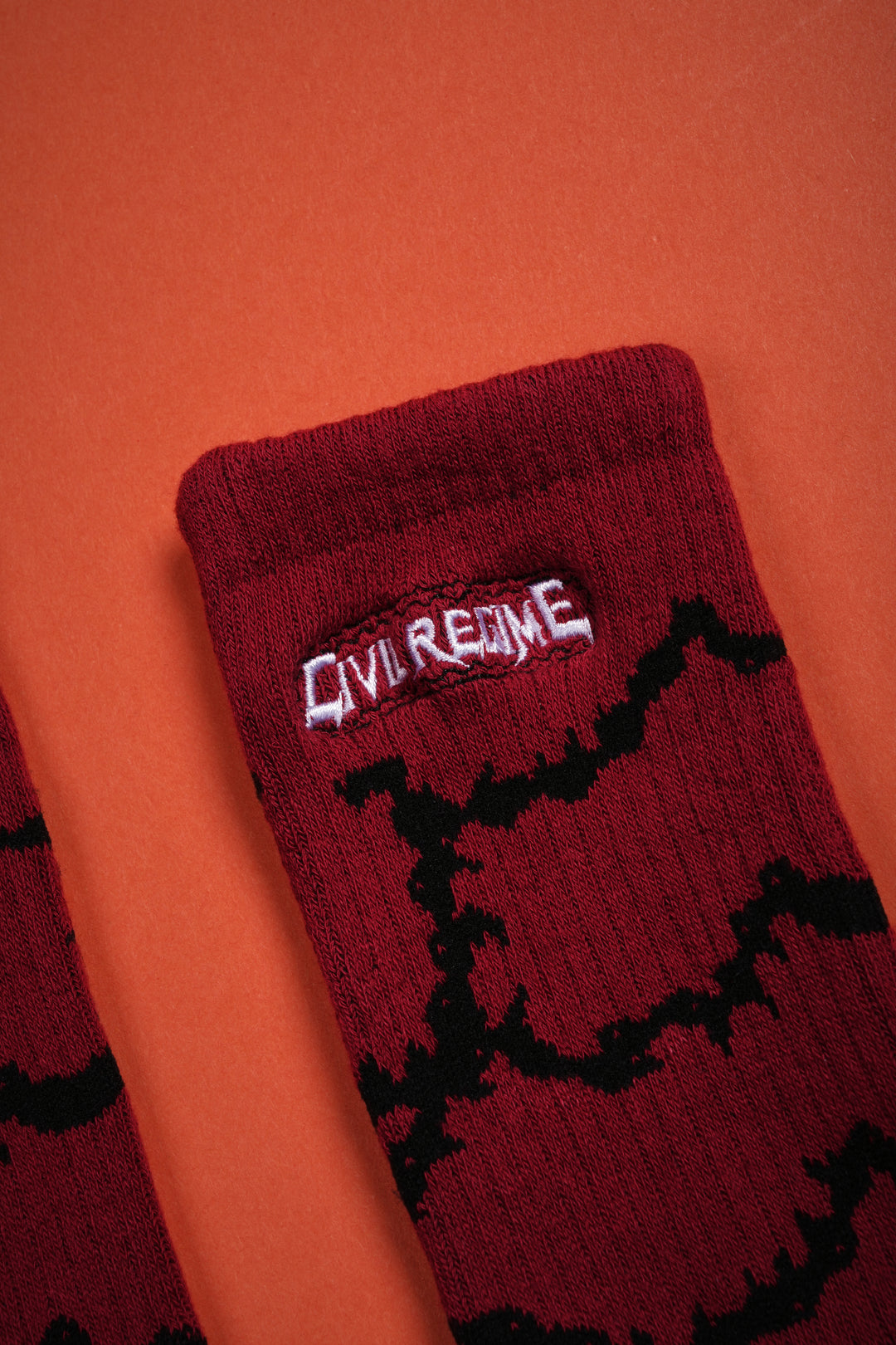Bloom In Chains Socks in Oxblood