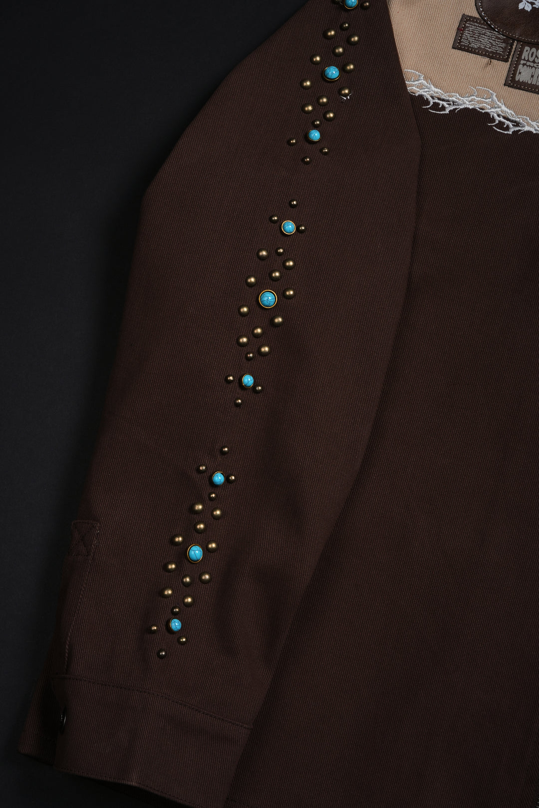 High Bounty Vince L/S Shirt in Sand/Fudge