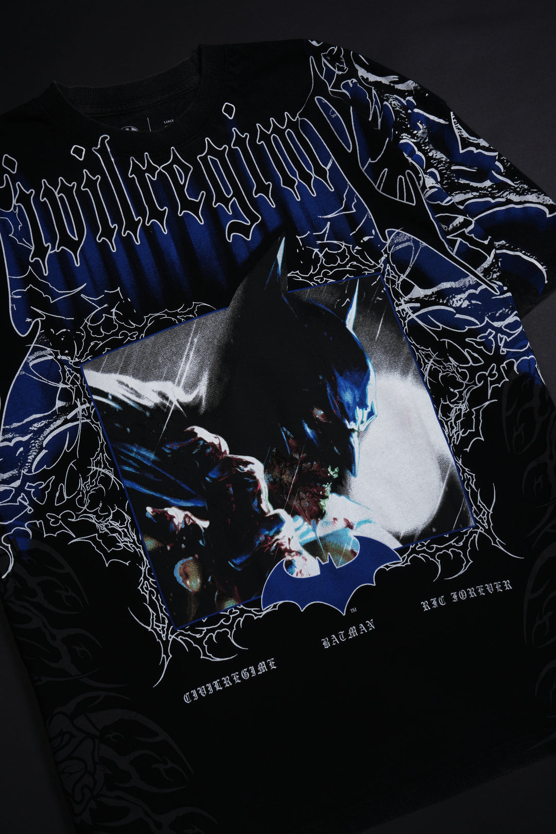 Throned Knight American Classic Oversized Tee in Vintage Black