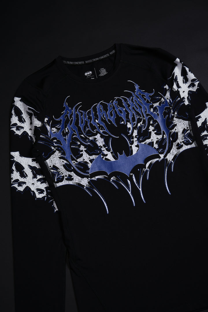 Dark Mode Flex Scoop L/S Compression Shirt in Black