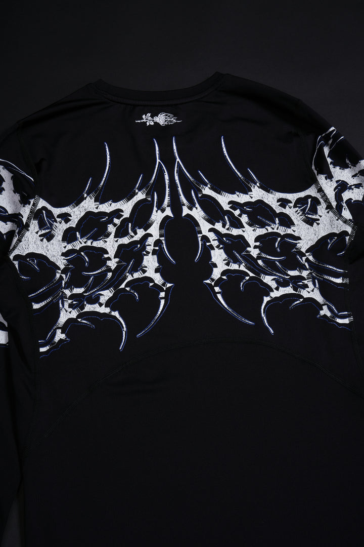 Dark Mode Flex Scoop L/S Compression Shirt in Black