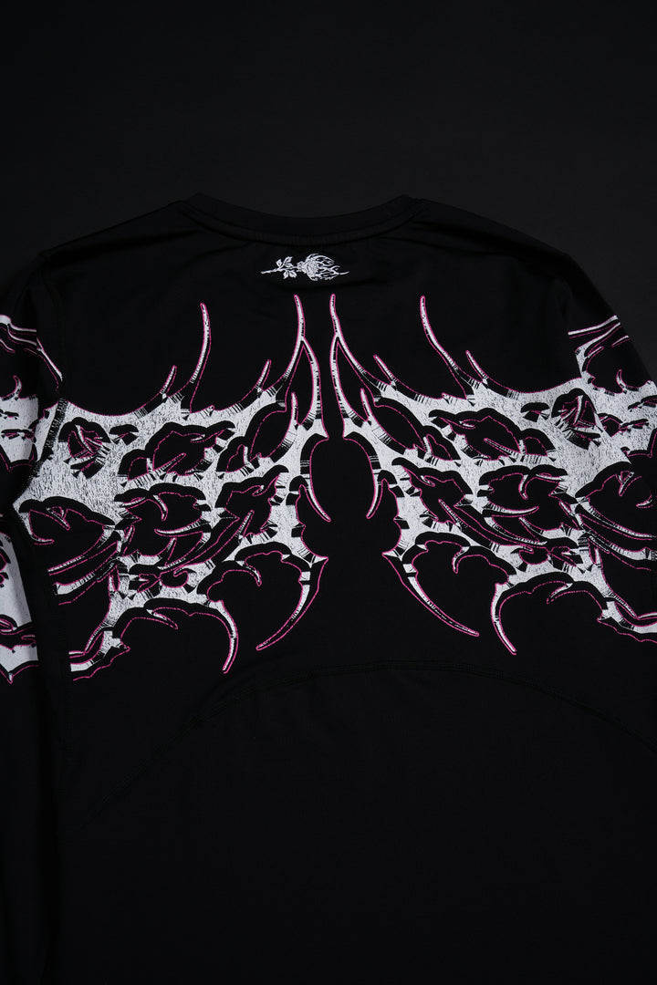 Laugh Mode Flex Scoop L/S Compression Shirt in Black