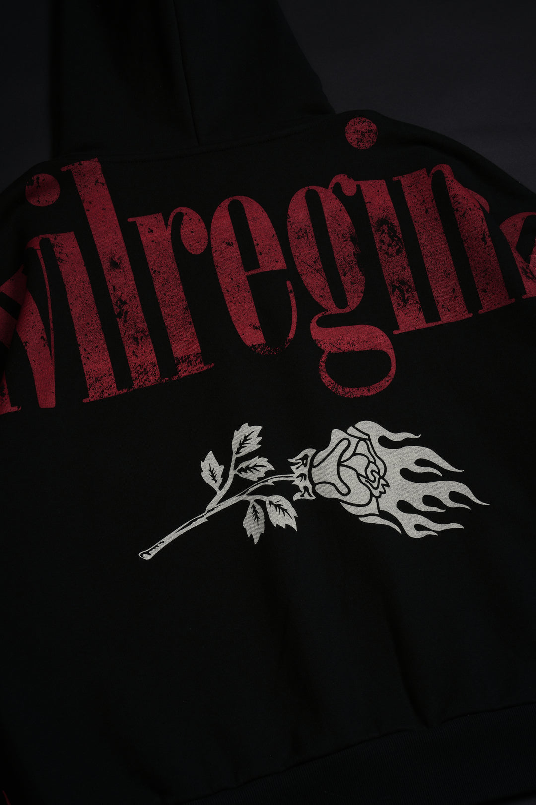 Tribal Of Steel Outliers Distressed Zip Up Hoodie in Black