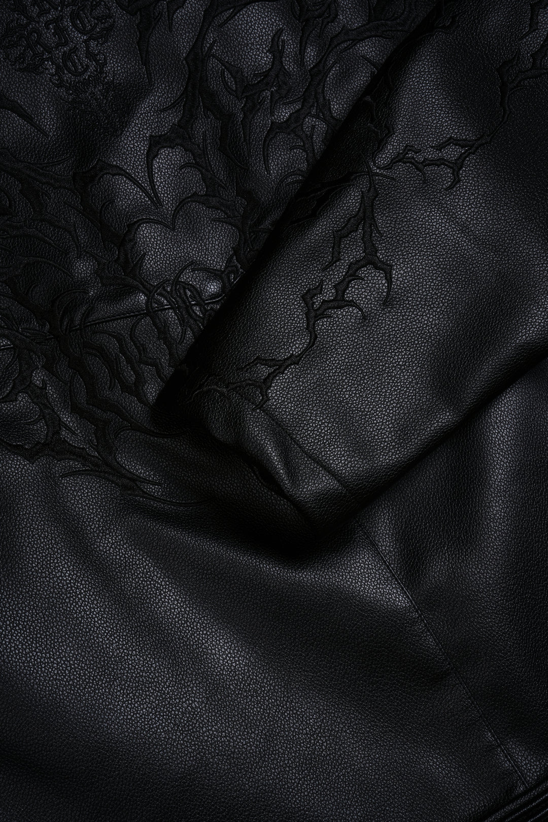 Blackthorn Hell Patch Biker Jacket in Black