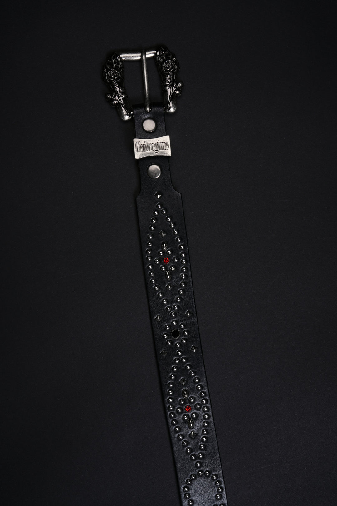 Concrete Rose Civil Steel Noir Belt in Black