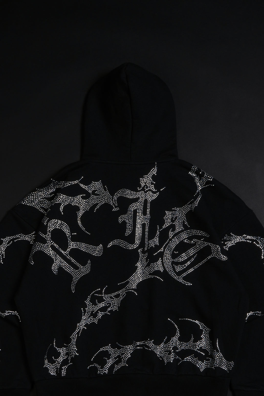 Civil Riot Outliers Distressed Zip Up Hoodie in Black