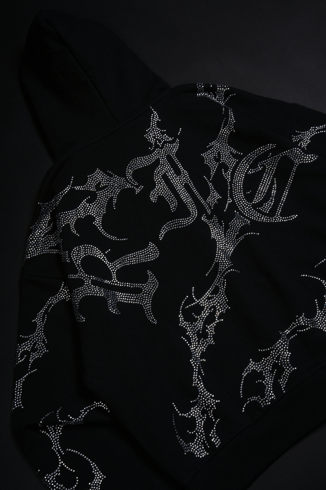 Civil Riot Outliers Distressed Zip Up Hoodie in Black