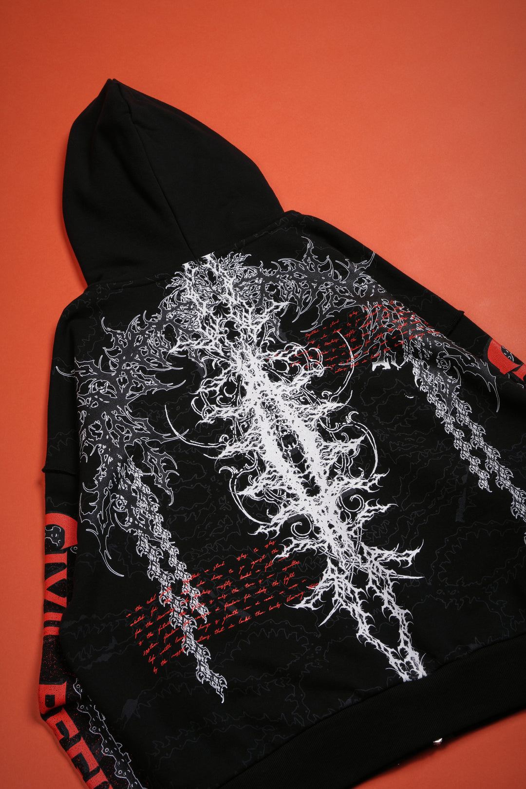 Chaos Is Policy Civil Zip Up Hoodie in Black