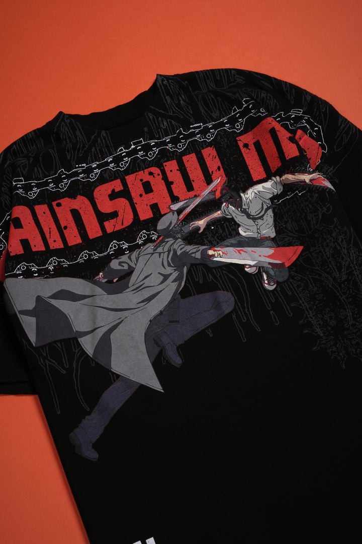 Pursuit Of Vengeance American Classic Oversized Tee in Black
