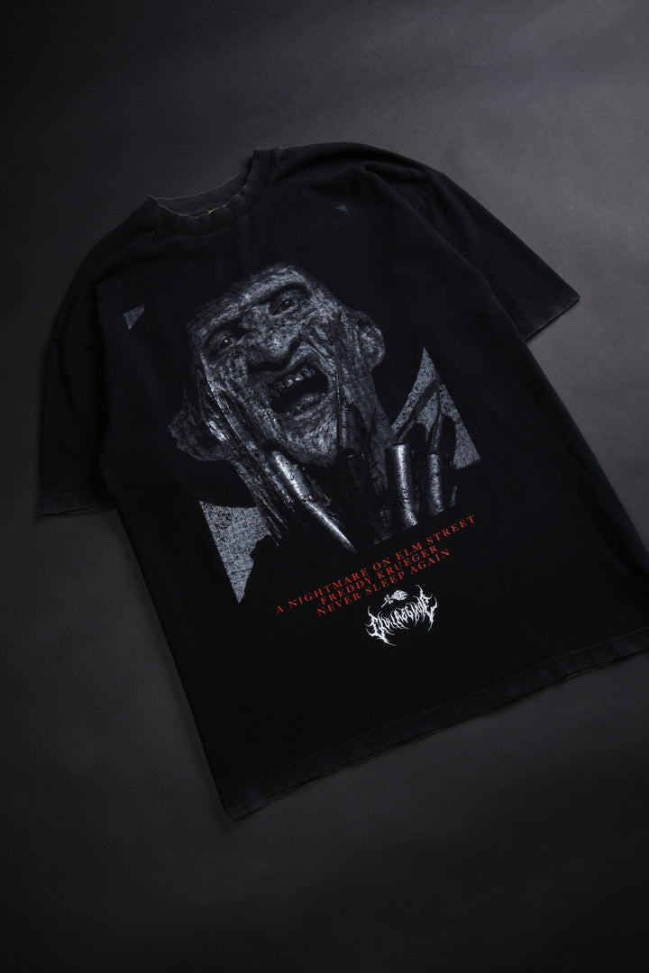 Nightmares American Classic Oversized Tee in Vintage Black