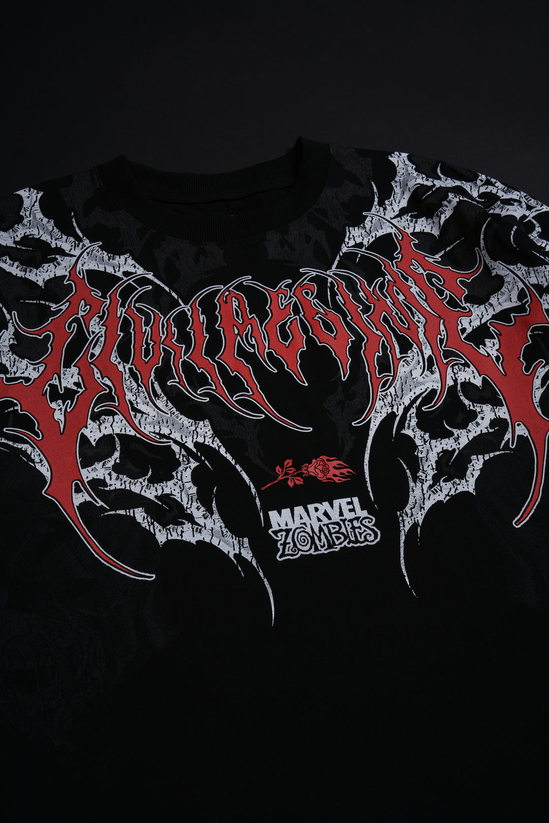 Daredevil Zombie "Side By Side" 199X Oversized Tee in Black